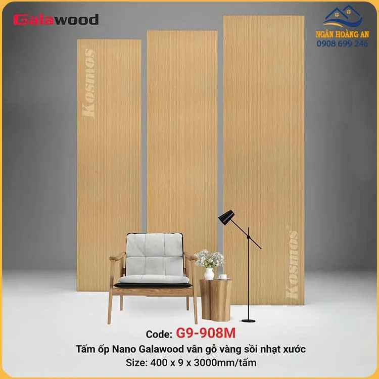 Tấm Nhựa Ốp Tường Nano Giả Gỗ Galawood G9-908M